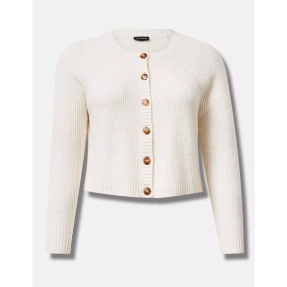 Torrid Women's Plus Size Pristine Vegan Cashmere Cardigan Sweater Size 4 4X New - Picture 1 of 7